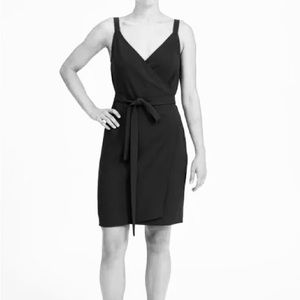 *Everlane* Japanese Goweave black mini wrap dress, Size 2